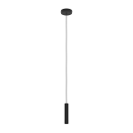 SOSPENSIONE ALMUDAINA LED 1X5W 3000K 480Lm STRUTTURA ACCIAIO NERO Ø40 H1100