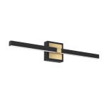 APPLIQUE PEGUERA LED 1X11W 3000K 1165Lm STRUTTURA ALLUMINIO NERO OTTONE SPAZZOLATO L600 x 70 H110