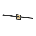 APPLIQUE PEGUERA LED 17,5W 3000K 2000Lm STRUTTURA METALLO NERO OTTONE SPAZZOLATO