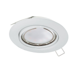 FARETTO GHIERA PENETO GU10 LED 4,6W INCLUSA ACCIAIO BIANCO Ø87 Foro Ø70