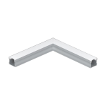 ANGOLO PER PROFILO PER STRISCE LED SOVRAPPOSTO SURFACE PROFILE 2 ALLUMINIO 11CM 17 X 16 MM CON COPERTURA E CLIP