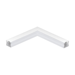 ANGOLO PER PROFILO PER STRISCE LED SOVRAPPOSTO SURFACE PROFILE 2 ALLUMINIO BIANCO 11CM 17 X 16 MM CON COPERTURA E CLIP