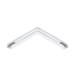 ANGOLO PER PROFILO PER STRISCE LED SOVRAPPOSTO SURFACE PROFILE 3 ALLUMINIO BIANCO 11CM 17 X 20 MM CON COPERTURA ARROTONDATA E CLIP