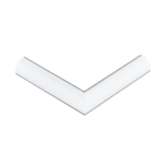 ANGOLO ESTERNO PER PROFILO PER STRISCE LED AD ANGOLO CORNER PROFILE 1 ALLUMINIO 11CM 16 MM CON COPERTURA ARROTONDATA E CLIP