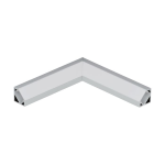 ANGOLO INTERNO PROFILO PER STRISCE LED AD ANGOLO CORNER PROFILE 2 ALLUMINIO 18 MM CON COPERTURA E CLIP 11CM