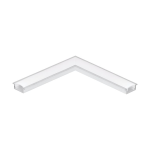 ANGOLO INTERNO PROFILO PER STRISCE LED DA INCASSO 11CM RECESSED PROFILE 1 ALLUMINIO BIANCO 23 X 9 MM CON COPERTURA E TAPPI