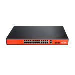 SWITCH POE 24CH 10/100 + 1 PORTA RJ45 10/100/1000 GIGA + 1 GIGABIT COMBO 
