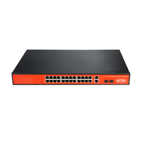 SWITCH POE 24CH 10/100 + 1 PORTA RJ45 10/100/1000 GIGA + 1 GIGABIT COMBO 
