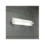 APPLIQUE CROSS IN VETRO E SUPPORTO BIANCO 2 X E27