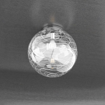 FINE SERIE - MOON PLAFONIERA D.30 CM. 1 LUCE VETRO BIANCO