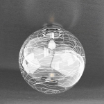 FINE SERIE - MOON PLAFONIERA D.40 CM. 1 LUCE VETRO BIANCO