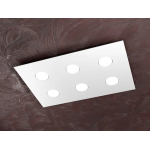 AREA PLAFONIERA RETTANGOLARE 6X GX53 METALLO BIANCO 