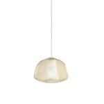 VETRO ALPHA AMBRATO CON PORTALAMPADA BIANCO E CAVO 250MM