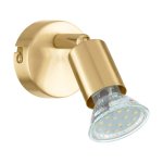 APPLIQUE BUZZ LED GU10 INCLUSA 2,8W STRUTTURA ACCIAIO OTTONE SPAZZOLATO Ø6