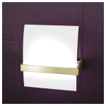 APPLIQUE FOGLIA ORO CON PARALUME IN VETRO E27