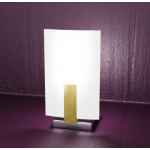 LAMPADA DA TAVOLO ABAT JOUR FOGLIA ORO CON PORTALAMPADA PARALUME VETRO E27