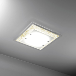FINE SERIE - TRAY PLAFONIERA 45 CM. 2 LUCI FOGLIA ORO