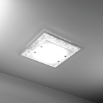 FINE SERIE - TRAY PLAFONIERA 60 CM. 4 LUCI FOGLIA ARGENTO
