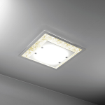 FINE SERIE - TRAY PLAFONIERA 60 CM. 4 LUCI FOGLIA ORO