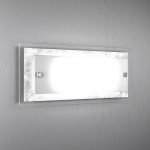 FINE SERIE - TRAY APPLIQUE GRANDE 2 LUCI FOGLIA ARGENTO
