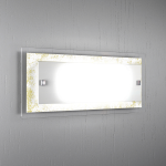 FINE SERIE - TRAY APPLIQUE GRANDE 2 LUCI FOGLIA ORO