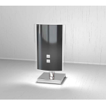 LAMPADA DA TAVOLO TRAY IN VETRO NERA 1 X G9