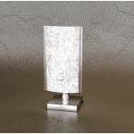 LAMPADA DA TAVOLO SHADOW IN VETRO FOGLIA ARGENTO 1 X G9