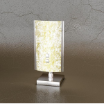 LAMPADA DA TAVOLO SHADOW IN VETRO FOGLIA ORO 1 X G9