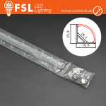 PROFILO ALLUMINIO 2 METRI ANGOLARE PER STRIP LED CON COPERTURA OPACA