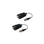 Ricetrasmettitore passivo twisted pair - 4N1 (HDTVI / HDCVI / AHD / CVBS) - 1 canale video - Passivo, connettore da 2 pin - Distanza: 190 ~ 440 m - 2 unità