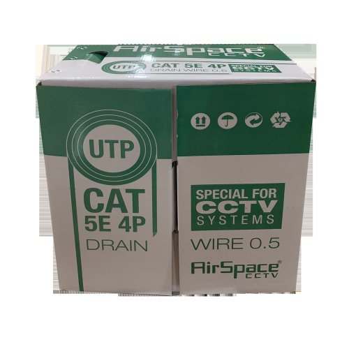 Rotolo di 305 metri di cavo UTP CAT5E 24AWG flessibile libero di halogeni e ignifugo. LSZH secondo IEC 60332-1. 