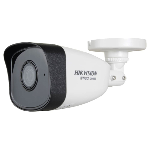 Camera IP HIKVISION® HiWatchT. 8MP@12ips, H.265+/H.265. ICR, 0,01 lux, Smart IR 30m. Ottica fissa da 2,8 mm. D-WDR, 3D-DNR. RJ45, Onvif, IP67, 3AXIS