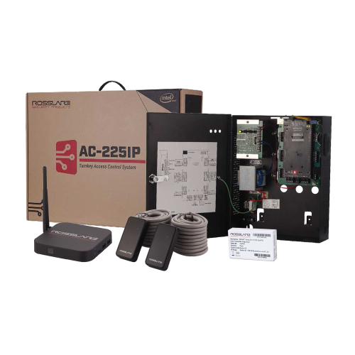 Kit profesional di controllo di accesso per PYMES. Include 1 controller di accesso in rete per 2 porte CONAC-445 (AC-225IP), 2 lettori CSN multi-credencial CONAC-722 (AY-K6255), 1 pack di 25 schede MIFARE Classic 1K EV1 CONAC-732 (AT-C1S-000-E000) e 1 Min