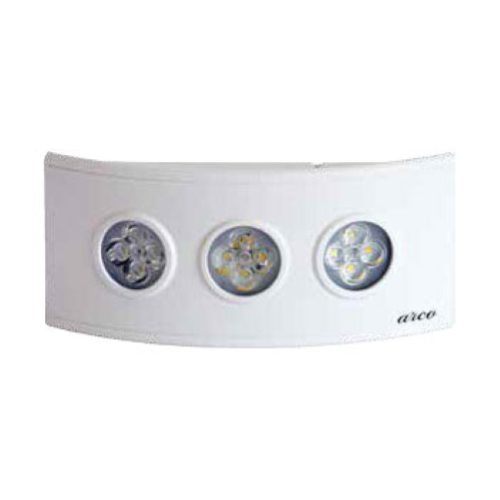 Luminare architettonica autosufficente per montaggio in parete o soffitto linea ARCO. IP20. 220V CA. Batteria di 3,6V/1Ah.