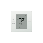 Termostato caldaia con Z-WAVE integrato. Misura della temperatura interna e controllo del riscaldamento della caldaia. Controllo remoto tramite Z-Wave Plus, integrato con i pannelli VESTA. Schermo LCD. Impostazione della temperatura. Pulsanti tattili per 