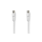 Cavo coassiale | IEC (Coassiale) Maschio | IEC (Coassiale) Maschio | Placcato nickel | 90 dB | 75 Ohm | Doppio schermo | 2.00 m | Tondo | PVC | Bianco | Busta