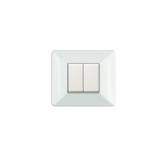 PLACCA 2 MODULI  BIANCO SERIE EASY COMPATIBILE MATIX