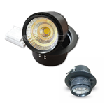 FARETTO LED 25W ORIENTABILE COB ZOOM CORPO NERO LUCE FREDDA 6000K 1750LM 