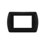 PLACCA 4 MODULI COMPATIBILE LIVING INTERNATIONAL COLORE NERO 