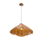 LAMPADARIO PENDENTE WOODY E27 PARALUME IN PAGLIA