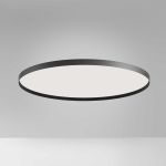 PLAFONIERA ACELIA P/S LED 76W 6900LM 3000K-4000K ALLUMINIO SATINATO NERO DIFFUSORE IN METACRILATO BIANCO OPACO