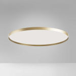 PLAFONIERA ACELIA P/S LED 76W 6900LM 3000K-4000K ALLUMINIO SATINATO ORO DIFFUSORE IN METACRILATO BIANCO OPACO
