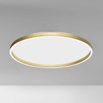PLAFONIERA AELA P/G LED 60W + 12W 4000LM 3000K-4000K ALLUMINIO SATINATO ORO DIFFUSORE IN METACRILATO BIANCO OPACO