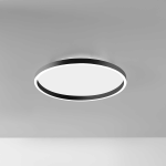 PLAFONIERA AELA P/M LED 50W + 12W 3300LM 3000K-4000K ALLUMINIO SATINATO NERO DIFFUSORE IN METACRILATO BIANCO OPACO