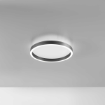 PLAFONIERA AELA P/P LED 30W + 6W 2000LM 3000K-4000K ALLUMINIO SATINATO NERO DIFFUSORE IN METACRILATO BIANCO OPACO