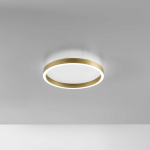 PLAFONIERA AELA P/P LED 30W + 6W 2000LM 3000K-4000K ALLUMINIO SATINATO ORO DIFFUSORE IN METACRILATO BIANCO OPACO