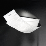 PLAFONIERA AGNESE P/M 2 X E27 MONTATURA IN METALLO BIANCO DIFFUSORE VETRO SERIGRAFATO E DECORATO