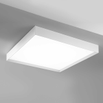 PLAFONIERA QUADRATA AOI P/G 80W 6400 LM 3000K-4000K ALLUMINIO SATINATO BIANCO DIFFUSORE METACRILATO BIANCO OPACO 80X80