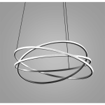 LAMPADARIO LED ATIA S/G 120W 9500LM 3000K ALLUMINIO SATINATO NERO DIAMETRO 1000MM ALTEZZA MAX 3000MM