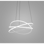 LAMPADARIO LED ATIA S/M 100W 7500LM 3000K ALLUMINIO SATINATO BIANCO DIAMETRO 800MM ALTEZZA MAX 3000MM